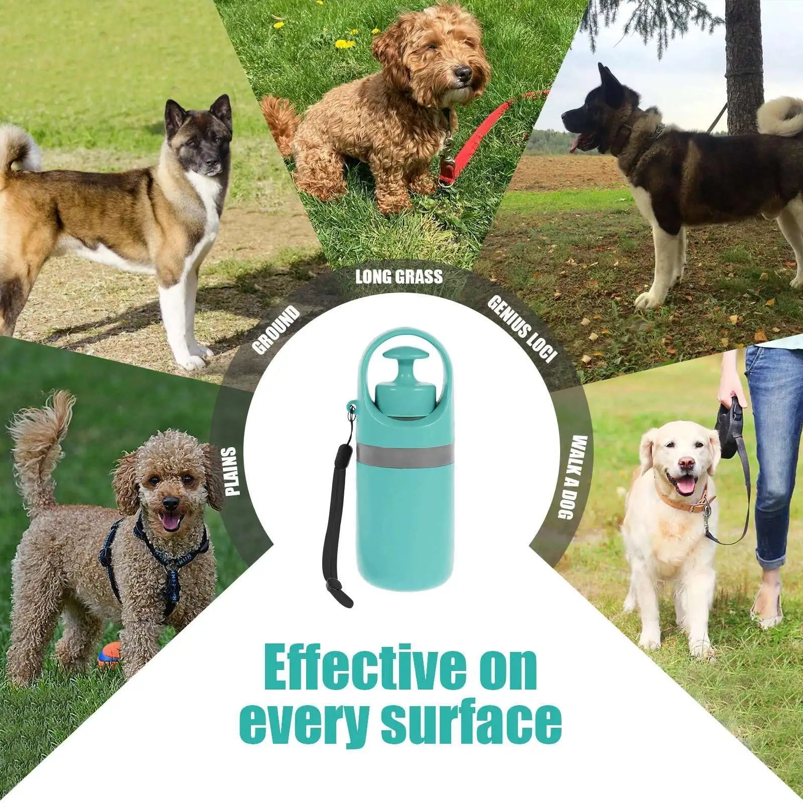 Portable Dog Waste Management Tool with Built-In Garbage Bag - Handheld, No-Touch Pooper Scooper for Outdoor Use
