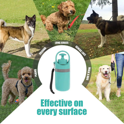 Portable Dog Waste Management Tool with Built-In Garbage Bag - Handheld, No-Touch Pooper Scooper for Outdoor Use