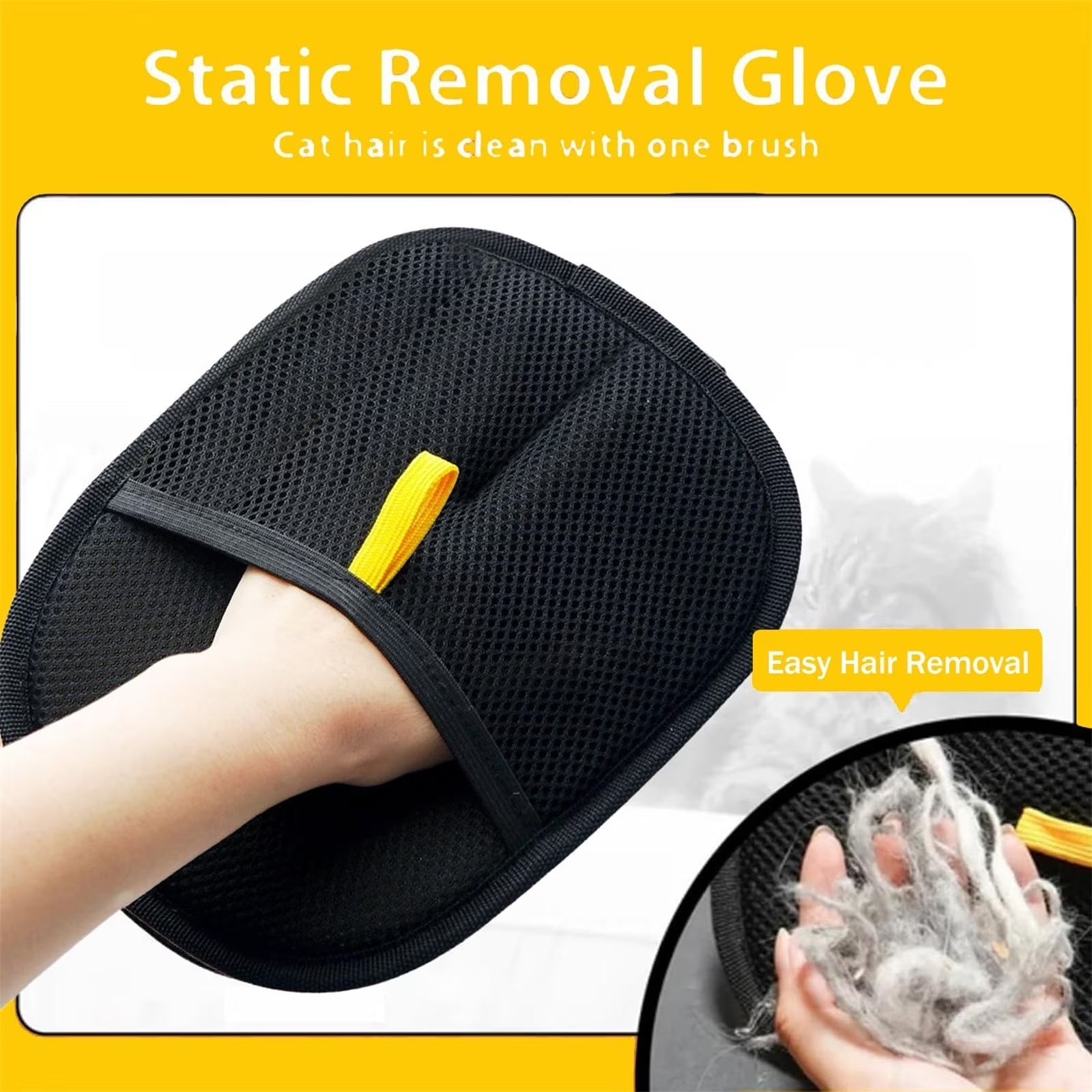 Summercome Double Sided Grooming Glove for Pets, Pet Hair Remover Gloves for Dogs & Cats, Reusable Pet Hair Remover Glove for Washing, Deshedding, Grooming, 1Pack