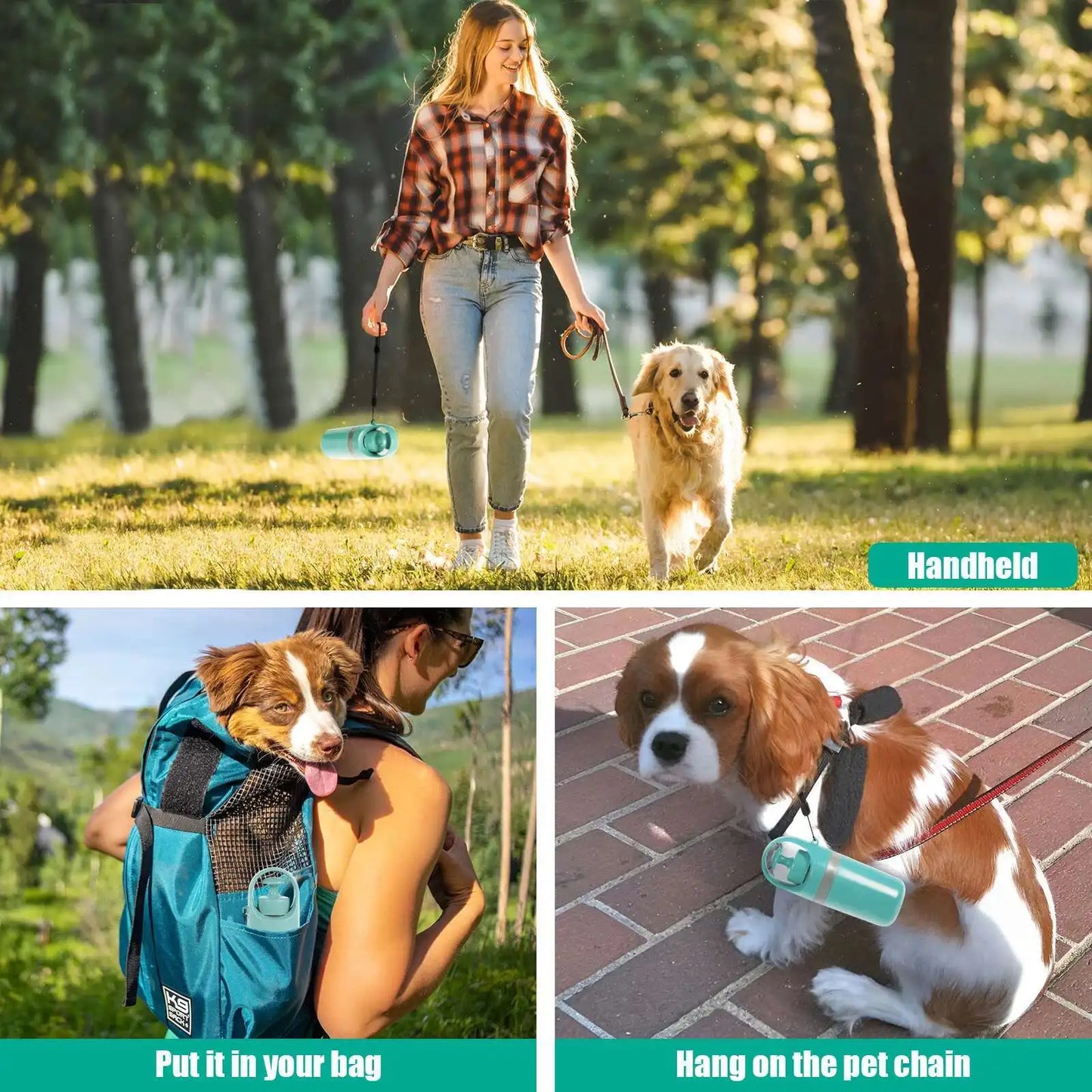 Portable Dog Waste Management Tool with Built-In Garbage Bag - Handheld, No-Touch Pooper Scooper for Outdoor Use