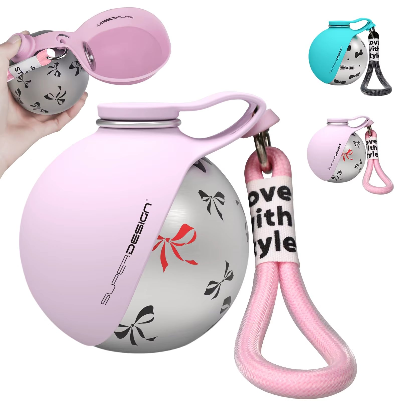Portable Water Bottle for Dogs & Cats - Leak-Proof & Compact Dog Travel Water Bottle -Stainless Steel Bottle & Silicon