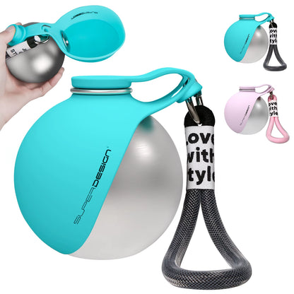 Portable Water Bottle for Dogs & Cats - Leak-Proof & Compact Dog Travel Water Bottle -Stainless Steel Bottle & Silicon